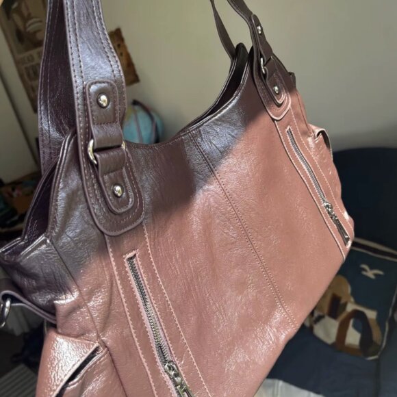 Brown Leather Shoulder Bag - Picture 2 of 2